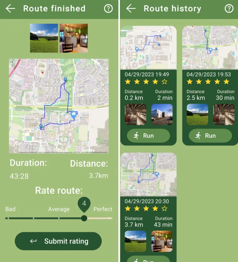 Generating routes to facilitate neighborhood exploration.